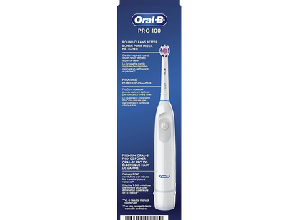 Oral-B - Pro 100 3D White Power Toothbrush | 1 Handle + 1 Brush Head