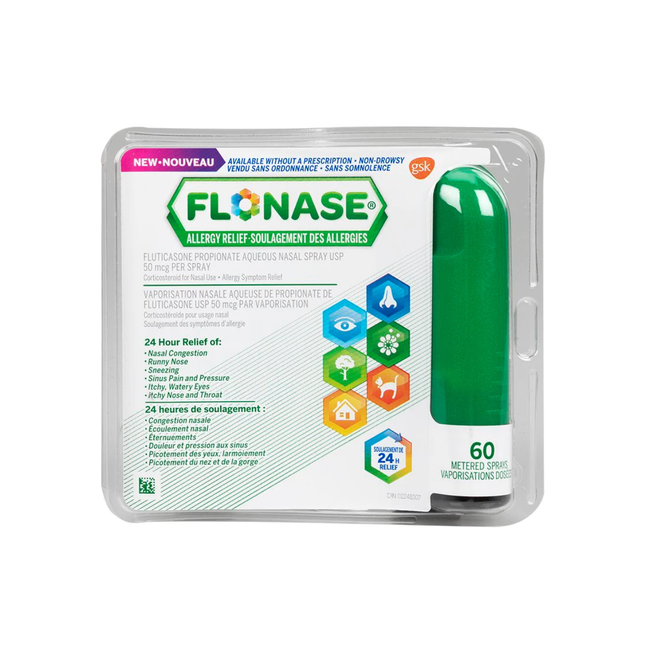 Flonase - Spray nasal pour soulager les allergies | 60 pulvérisations dosées