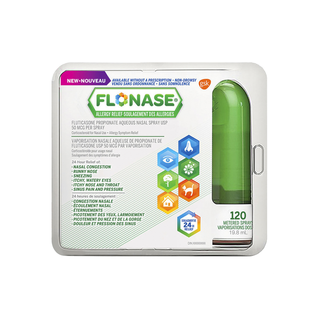 Flonase - Spray anti-allergie 24 heures - Sans somnolence | 120 pulvérisations