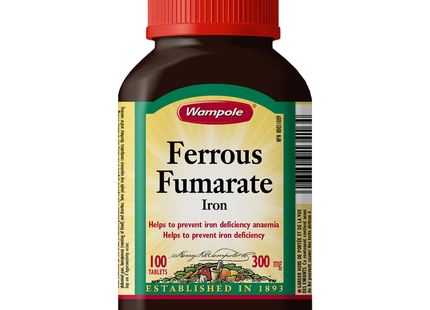 Wampole - Fer fumarate ferreux 300MG | 100 comprimés