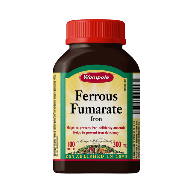 Wampole - Ferrous Fumarate 300 mg Iron | 100 Tablets
