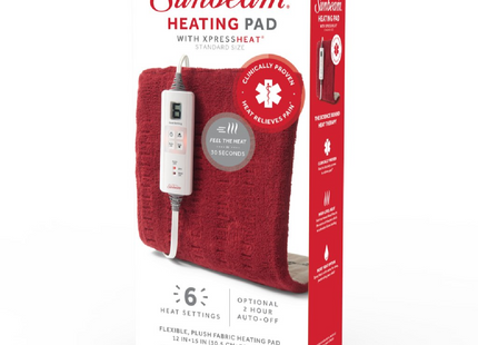 Sunbeam - Heating Pad With Xpressheat 6 Heat Settings | Standard Size