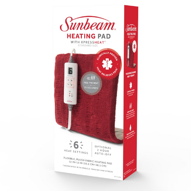 Sunbeam - Heating Pad With Xpressheat 6 Heat Settings | Standard Size