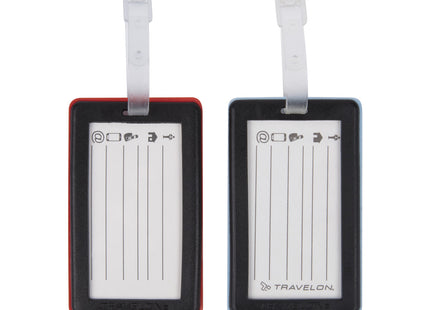 Travelon - Set of 2 Luggage Tags, Passport Stamps Style