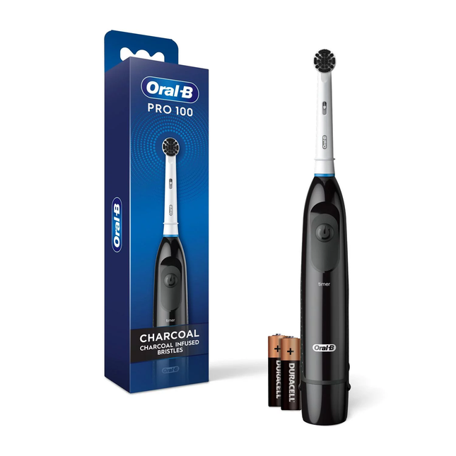 Oral-B - Brosse à dents électrique au charbon Pro 100 | 1 paquet