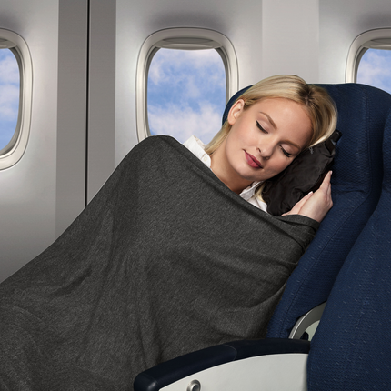 Travelon - Packable Travel Blanket, Heather Gray