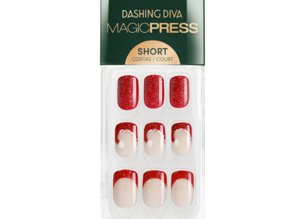 Dashing Diva - Magic Press Caroling Cuties PO606,Short | 30 Nails