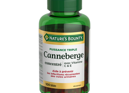 Nature's Bounty - Triple Strength Cranberry Concentrate With Vitamins C & E | 100 Softgels