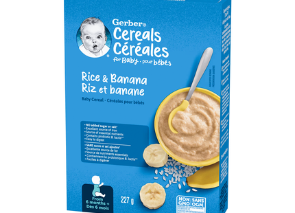 Gerber - Cereals for Baby, Rice & Banana | 227 g