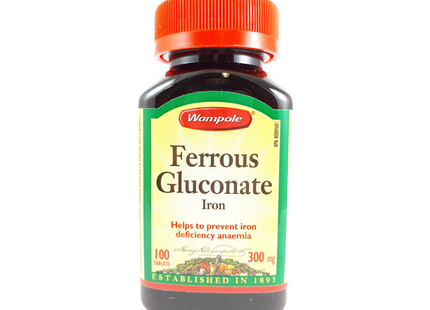 Wampole - Gluconate ferreux 300 mg | 100 comprimés