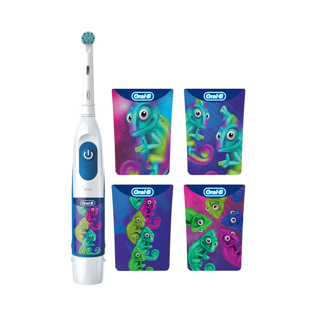 Oral-B - Kids Battery Powered Toothbrush with Colour Changing Bristles | Extra Soft Bristle
