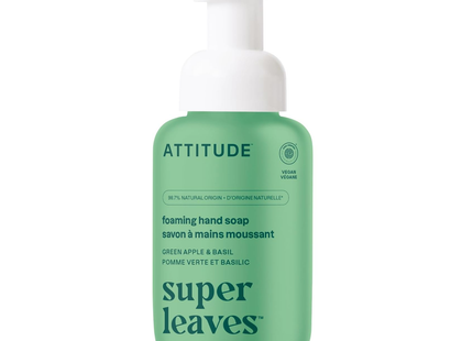 Attitude - Savon moussant pour les mains, pomme verte et basilic | 295 ml