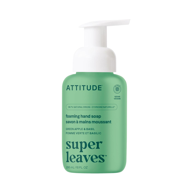 Attitude - Savon moussant pour les mains, pomme verte et basilic | 295 ml