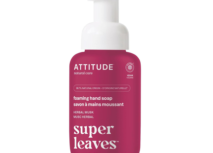 Attitude - Savon moussant pour les mains, musc aux herbes | 295 ml