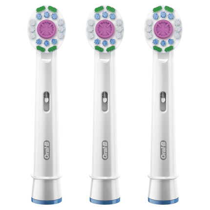 Oral-B - Têtes de brosse 3D blanches | 3 remplacements