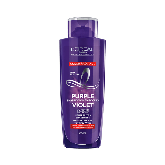 L'Oréal Paris - Shampooing violet Color Radiance pour cheveux blonds et méchés | 200 ml