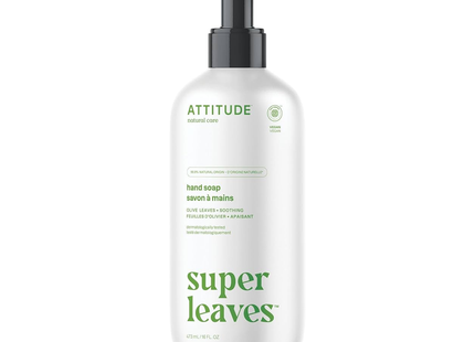 Attitude - Savon pour les mains Super Leaves, feuilles d'olivier | 473 ml