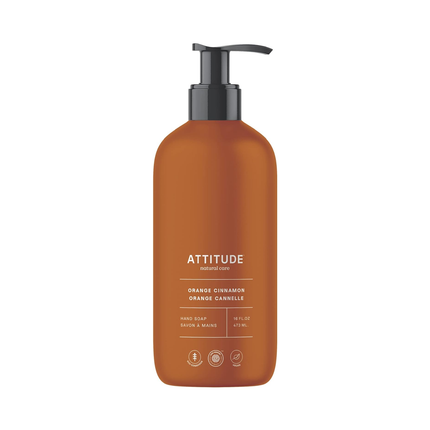 Attitude - Savon liquide pour les mains, orange et cannelle | 473 ml
