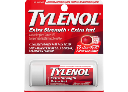 Tylenol - Extra Strength 500MG | 10 eZ Tabs