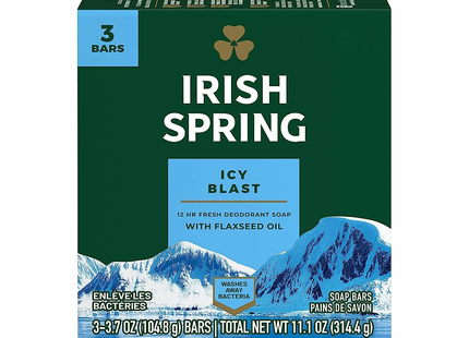 Irish Spring - 12HR Fresh Deodorant Soap Bars - Icy Blast | 3x Bars