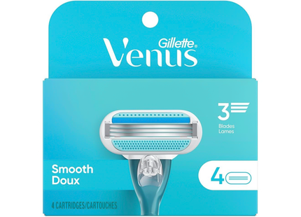 Gillette - Venus Smooth 3-Bladed Razor Refills | 4 Cartridges