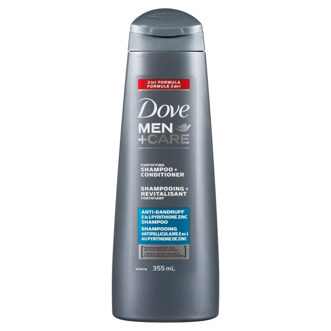 Dove - Shampooing et revitalisant fortifiant Men+Care - Antipelliculaire avec pyrithione de zinc | 355 ml