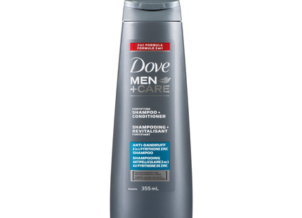 Dove - Men+Care Fortifying Shampoo & Conditioner - Anti-Dandruff with Pyrithione Zinc | 355 mL
