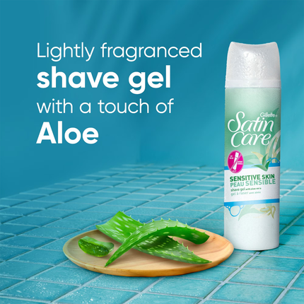 Gillette - Venus Satin Care Sensitive Skin Shave Gel with Aloe Vera | 198 g
