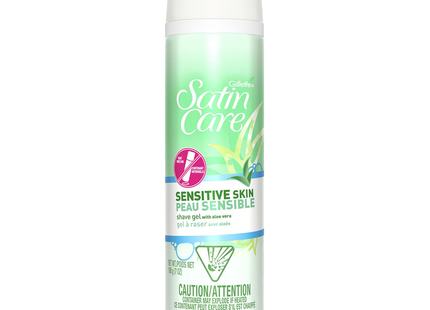 Gillette - Satin Care Sensitive Skin Shave Gel - With Aloe Vera | 198 g