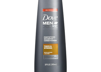 Dove - Shampooing et après-shampooing fortifiant Men+Care - Épais et fort avec caféine et calcium | 355 ml