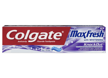 Colgate - Max Fresh Whitening Anti Cavity Fluoride Toothpaste - Mint Fusion | 52 ml