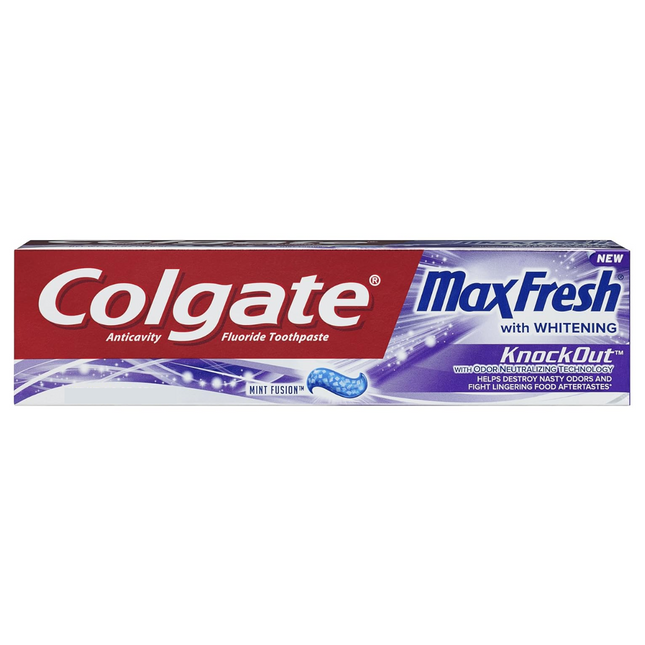 Colgate - Dentifrice au fluorure anti-carie blanchissant Max Fresh - Mint Fusion | 52 ml