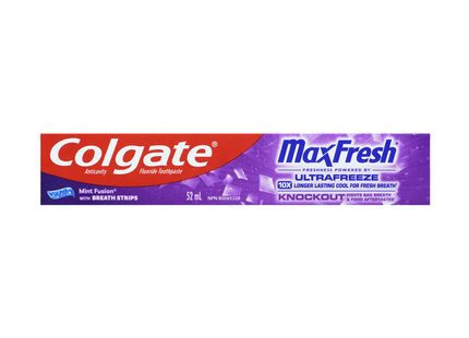 Colgate - Dentifrice au fluorure anticavité MaxFresh avec languettes de fraîcheur - Menthe Fusion | 52 mL