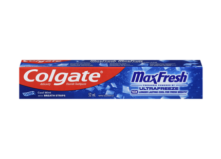 Colgate - Dentifrice MaxFresh Anti-caries au fluor avec bandes de fraîcheur - Menthe fraîche | 52 ml