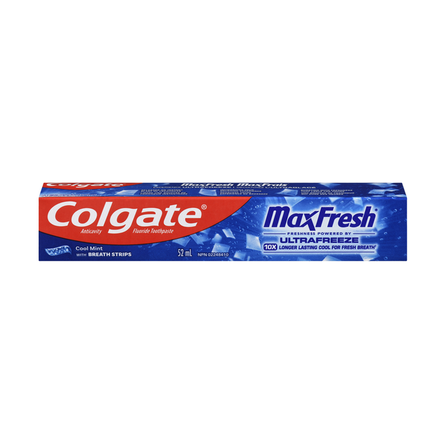 Colgate - MaxFresh Anticavity Fluoride Toothpaste with Breath Strips - Cool Mint | 52 mL