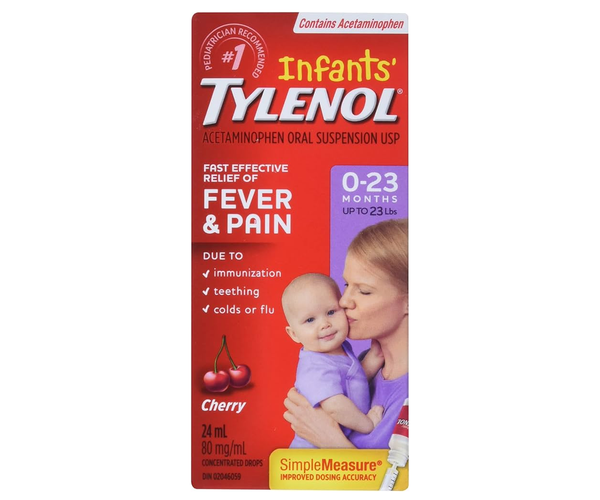 Tylenol - Fast Effective Relief Of Fever & Pain, Cherry | 24 mL – White ...