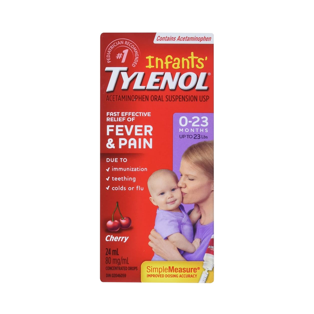 TYLENOL GOUTTES SUSP CERISE 80MG 24ML