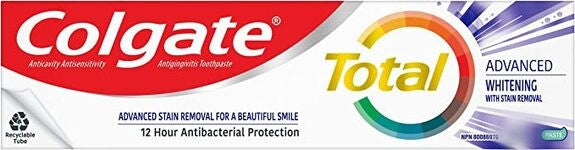Colgate - Total Whole Mouth Health - Advanced Whitening - Anti Cavity Fluoride Gel Toothpaste | 70 mL