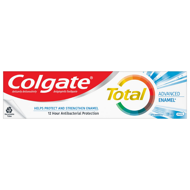 Colgate - Total Advanced - Émail - Dentifrice avec protection antibactérienne 12 heures | 120 ml