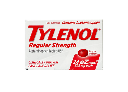 Tylenol Acétaminophène à concentration régulière 325 mg | 24 onglets eZ 