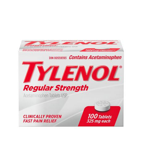 Tylenol Regular Strength Acetaminophen 325 mg | 100 Tablets