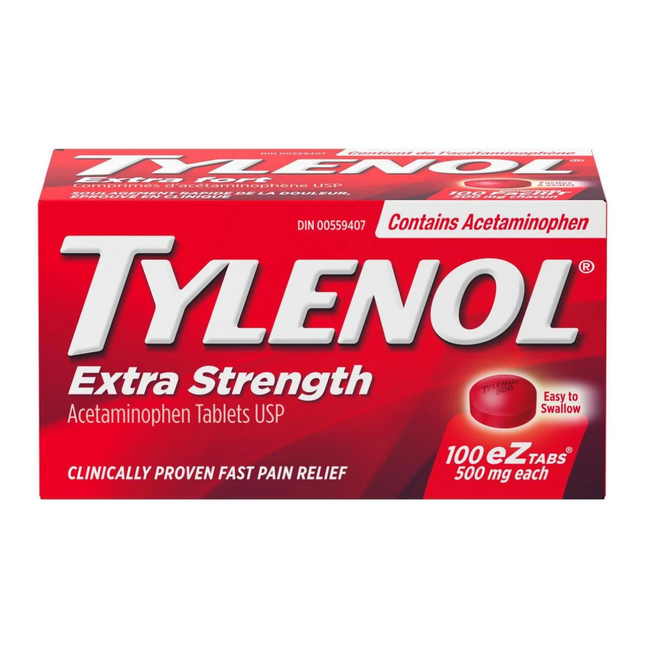 Tylenol - Acétaminophène extra fort 500 mg | 100 onglets eZ