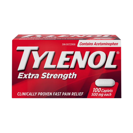 Tylenol - Acétaminophène 500 mg, extra fort | 100 comprimés 