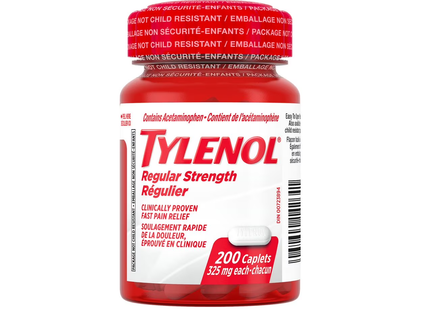 Tylenol Acétaminophène à concentration régulière 325 mg | 200 comprimés 