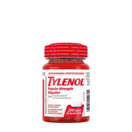 Tylenol Regular Strength Acetaminophen 325 mg | 200 Caplets