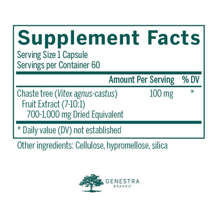 Genestra - Vitex Agnus Castus | 60 Capsules 