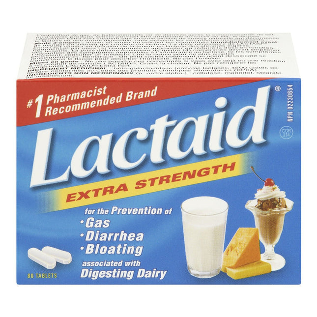 Lactaid Extra Strength Lactase Enzyme | 80 Tablets
