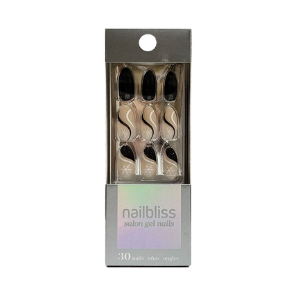 Nailbliss - Ongles en gel pour salon - Coal Crush GN214 | 30 ongles