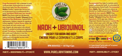 Pure Lab - Ubiquinol + NADH | 60 Vegi-Caps