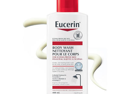 Eucerin - Body Wash for Eczema Prone Skin, Fragrance Dye & Soap Free | 400 mL